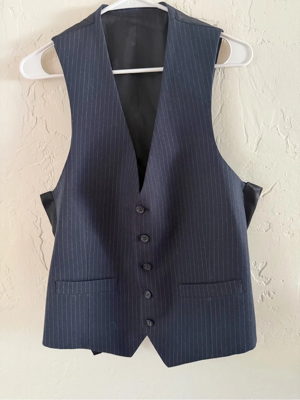 Vintage Navy Pinstripe Suit Vest